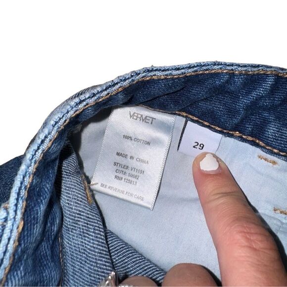 Vervet Emma Rendition Distressed Mom Jean 100% Cotton Size 29 - Picture 11 of 11